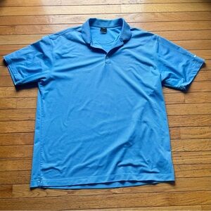 Nike Dri-Fit Short Sleeve Performance Golf Polo Shirt Sky Blue Men XXL